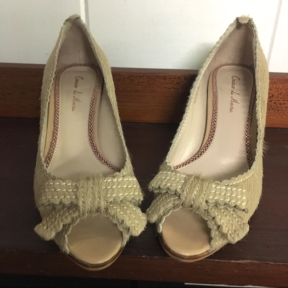 Chic Pony Hair Bow Open Toe Pumps - Picture 5 of 11